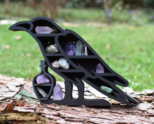 *Ready To Ship* Crow Shelf and Wood Carving