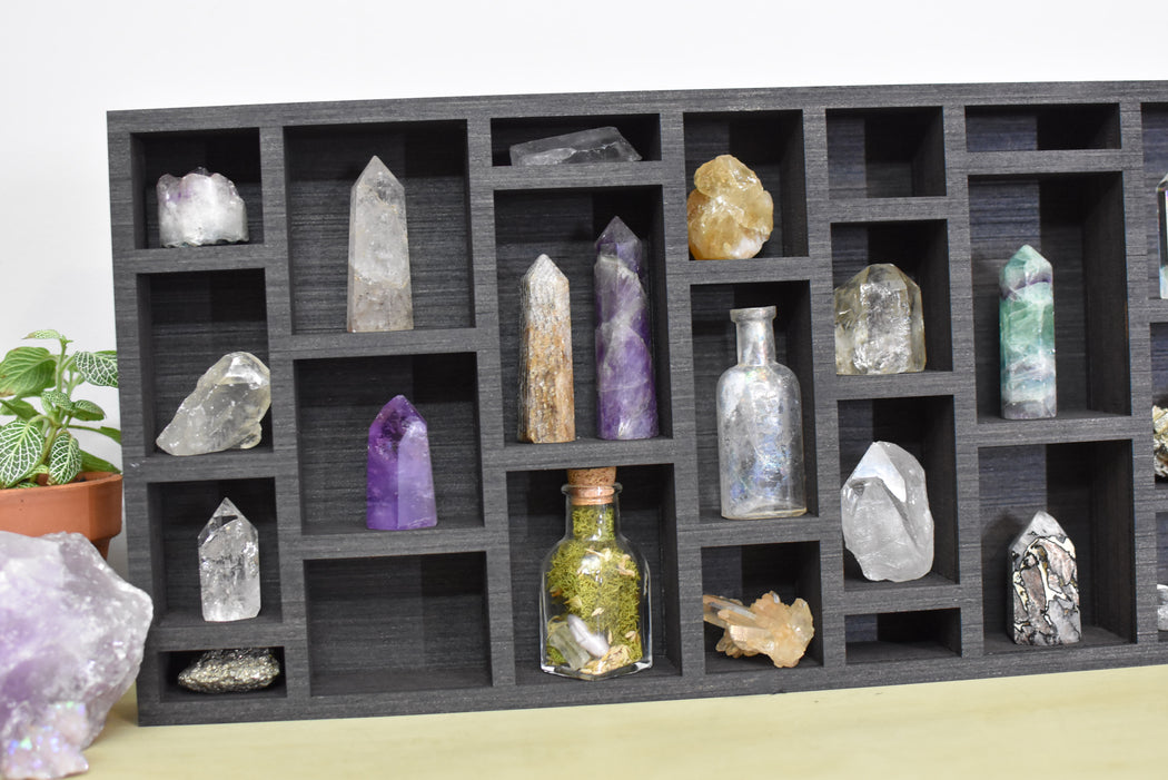 Brown XL Crystal and Essential Oil Shelf - Printer Drawer Style