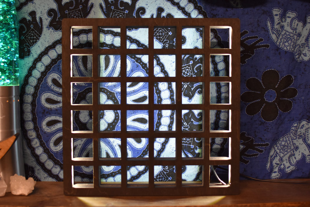 *Made To Order* Illuminated Grid - Crystal Display Shelf