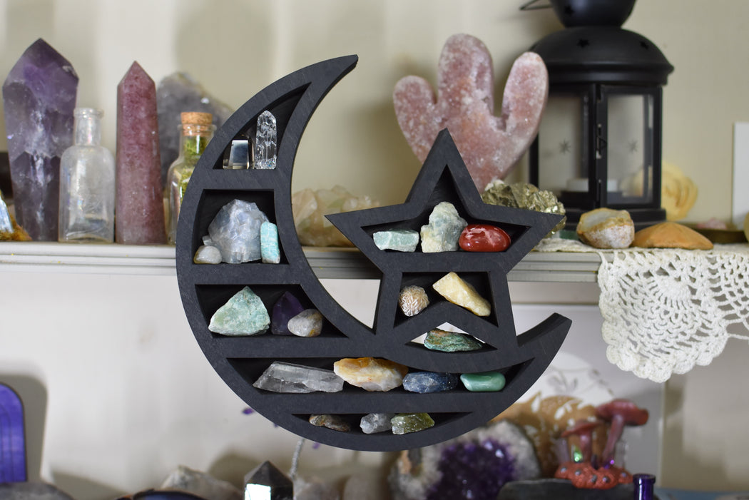 *Made To Order* Moon Star Floating Crystal Shelf