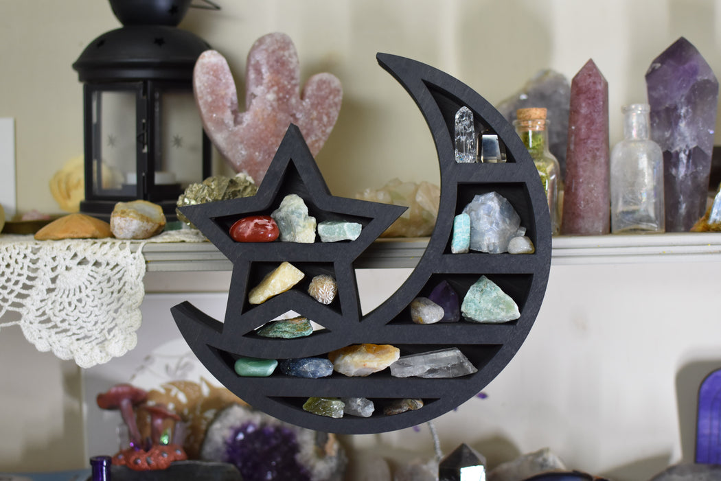 *Made To Order* Moon Star Floating Crystal Shelf