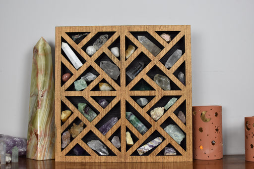 *Made To Order* Geometric Square Crystal Shelf