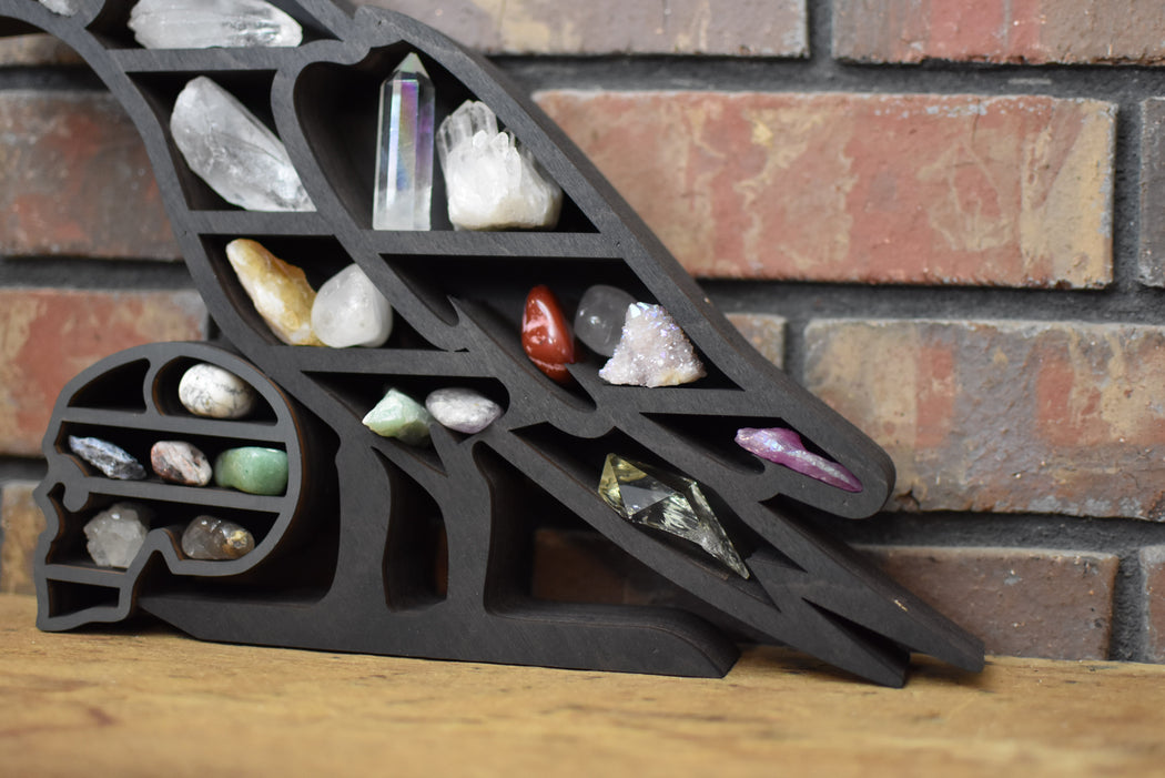 *Made To Order* Crow Skull Shelf and Wood Carving