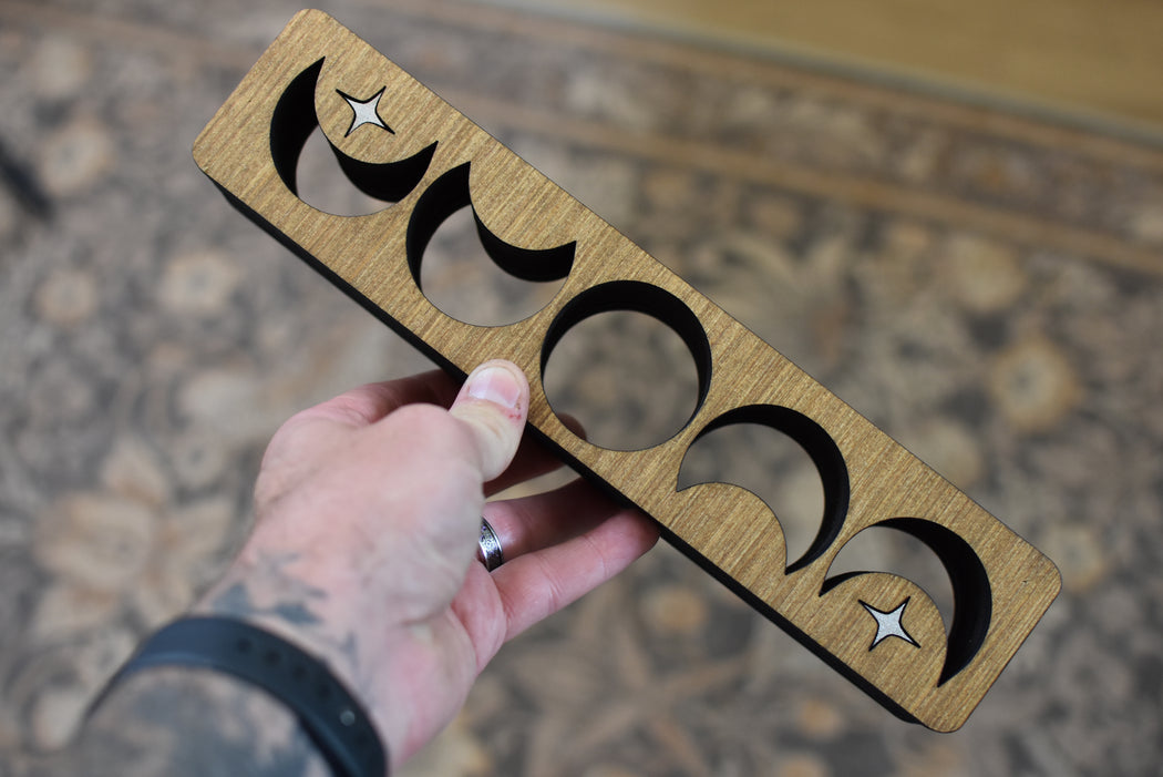 Gray Moon Phases Corner Corbel - Made To Order