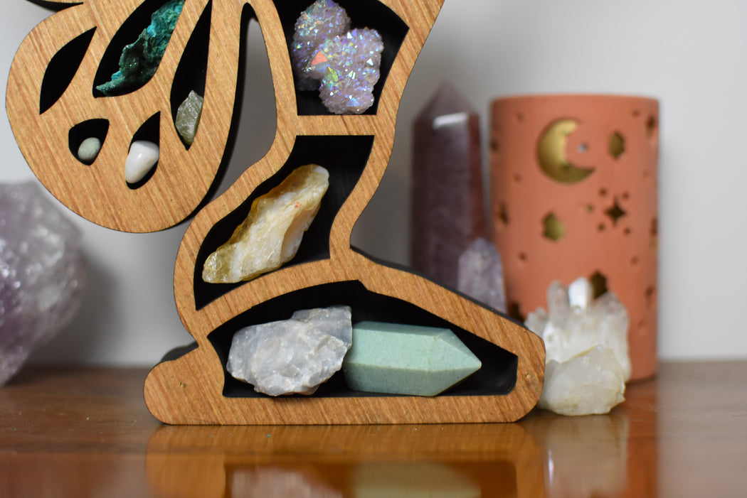 *Made To Order* Medium Size Almond Kneeling Faerie Crystal Shelf