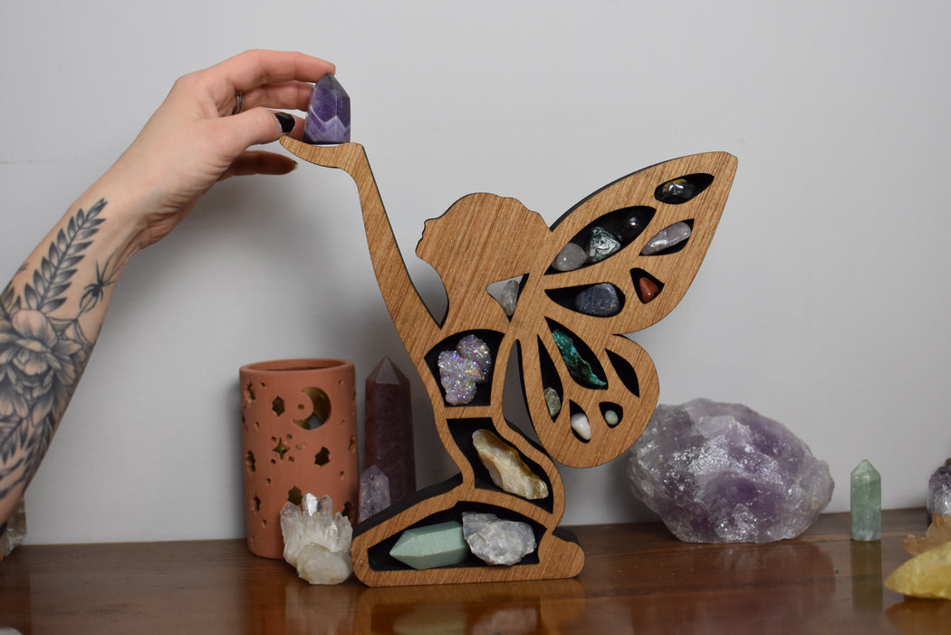 *Made To Order* Medium Size Almond Kneeling Faerie Crystal Shelf