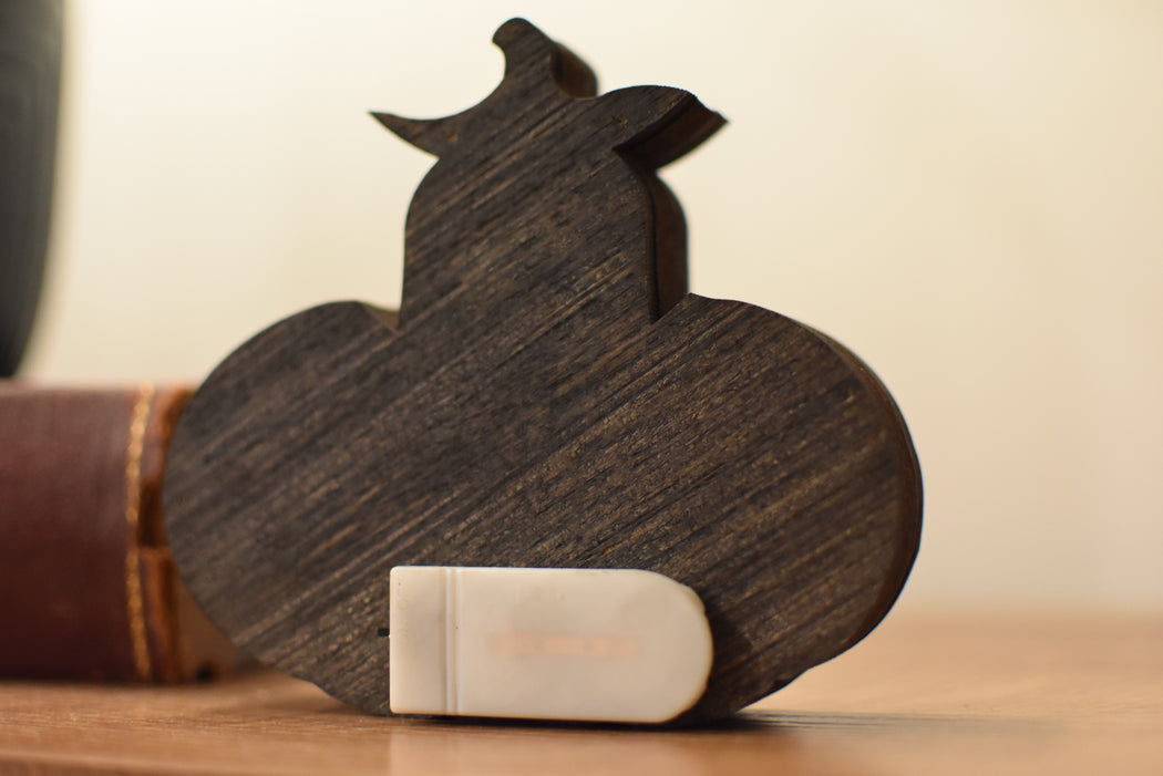 Pumpkin With A Hungry Ghost Mini Lamp - Made To Order