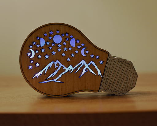 *Made To Order* Mountain Range Mini Light Bulb Lamp