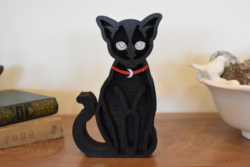 *Made To Order* Petite Cat 2026 Wood Carving and Crystal Shelf
