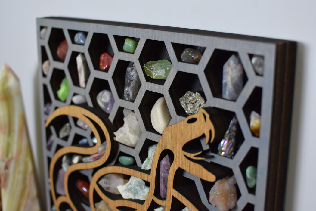 *Made To Order* 3D Snake Crystal Shelf & Wall Hanging