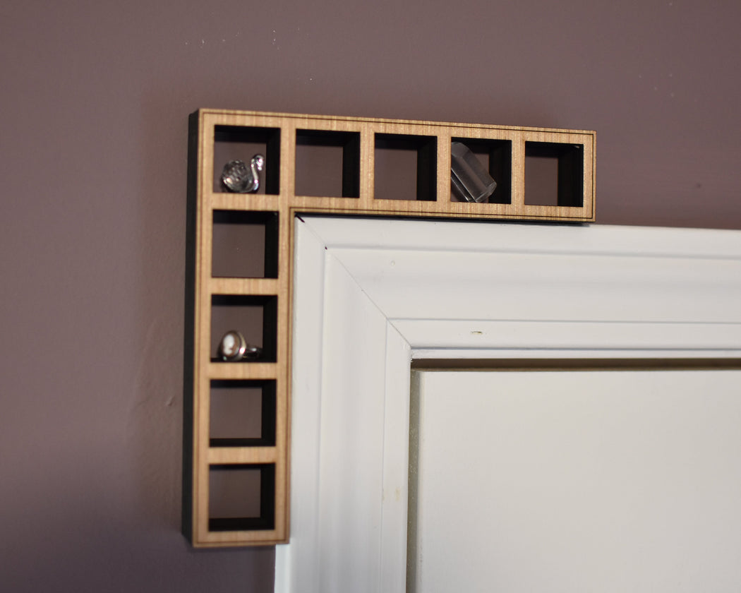 Outside Corner Corbel Pair - Square Mini Shelves