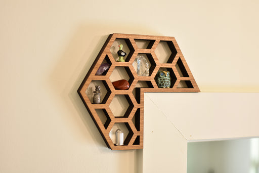 Honeycomb Outside Corner Corbel Pair - Mini Shelves