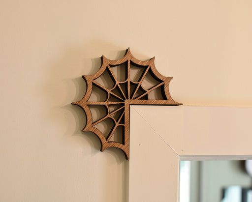 Spider Web Outside Corner Corbel Pair - Mini Shelves - Three Colors