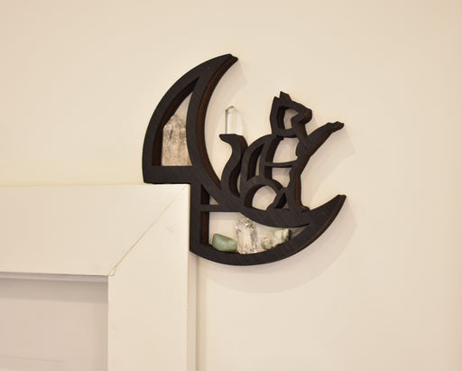 Cat Moon Outside Corner Corbel Pair - Mini Shelves - Three Colors