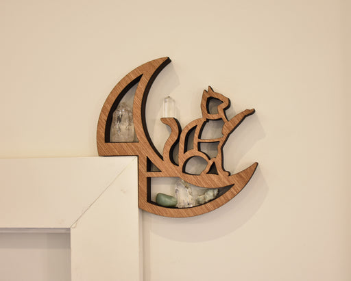 Cat Moon Outside Corner Corbel Pair - Mini Shelves - Three Colors