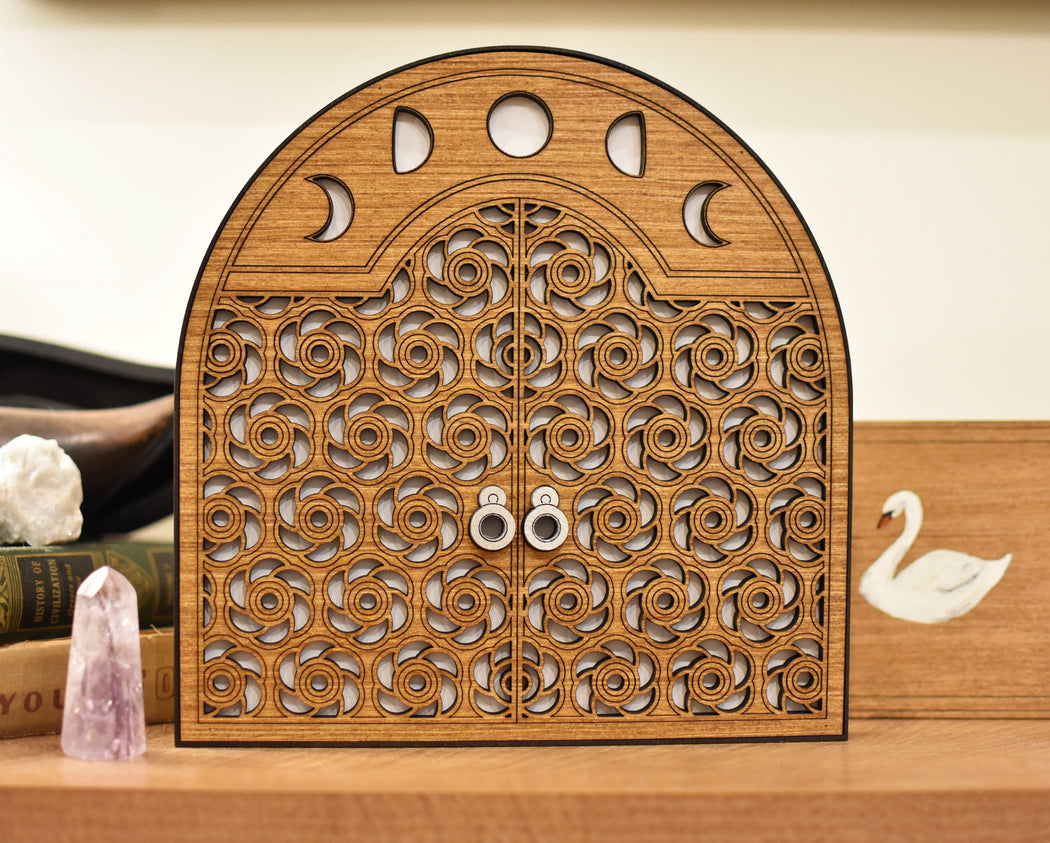 Limited Edition 24hr Design! Moon Phases Ambient Soft Glow Lamp - Almond Brown