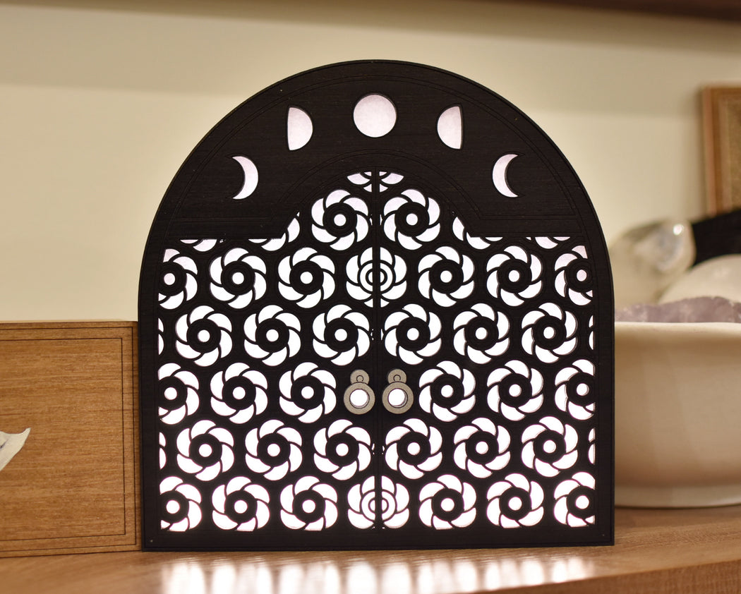Limited Edition 24hr Design! Moon Phases Ambient Soft Glow Lamp - Black
