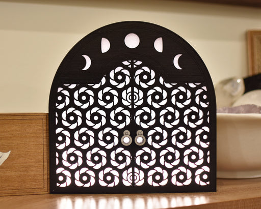 Limited Edition 24hr Design! Moon Phases Ambient Soft Glow Lamp - Black