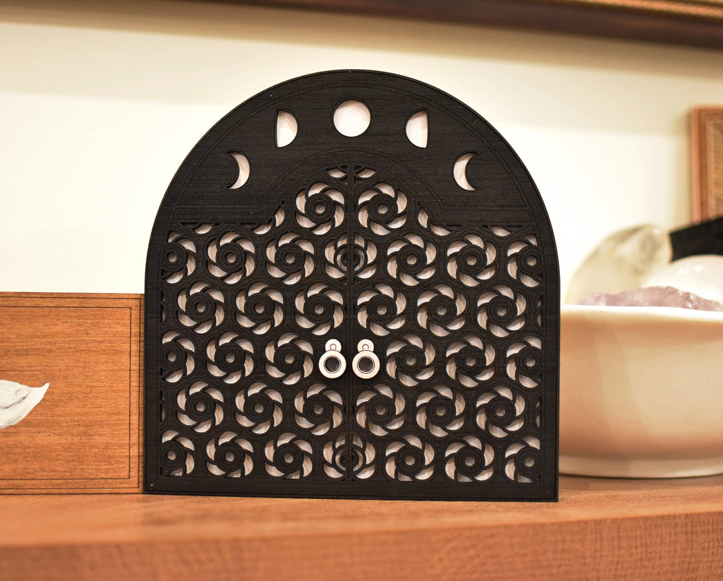Limited Edition 24hr Design! Moon Phases Ambient Soft Glow Lamp - Black