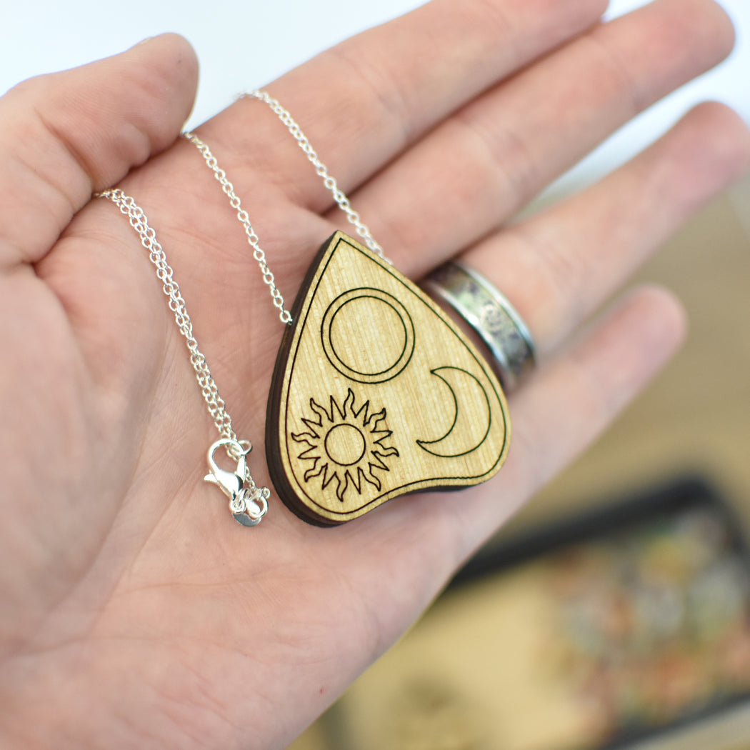 Planchette Wooden Necklace Summer 2026 - Limited Run _ Ouiji Planchette