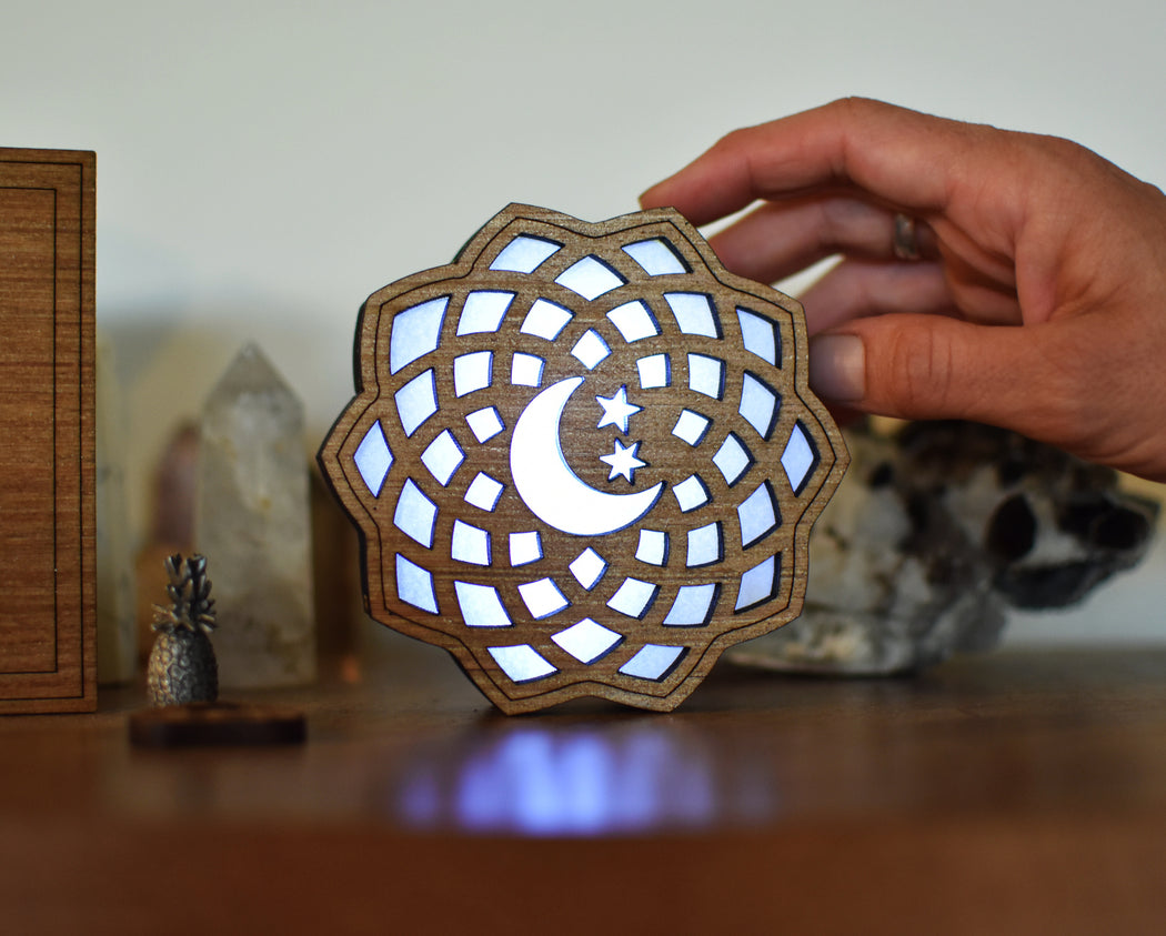 Limited Edition Crescent Moon Flower Lamp
