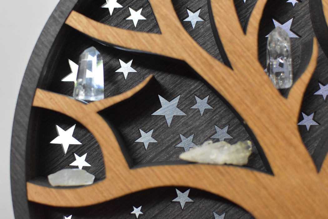 *One of Ten Limited Edition* Illuminated Tree & Stars Crystal Display Shelf