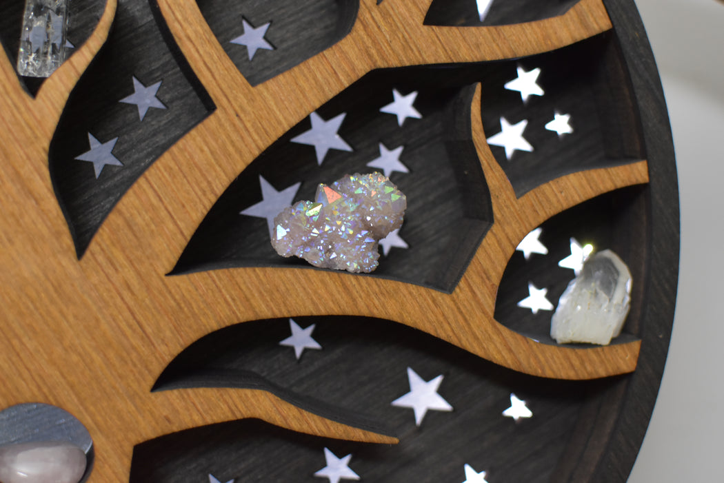 *One of Ten Limited Edition* Illuminated Tree & Stars Crystal Display Shelf