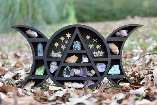*Made To Order* Moon Goddess Scenery Wooden Crystal Display Shelf
