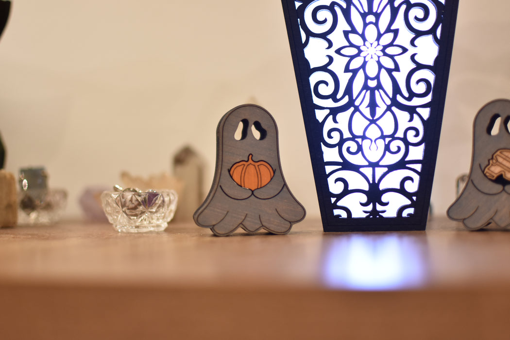 *Limited Release* Moon Phases Lacy Coffin Lamp + Ghost Friends