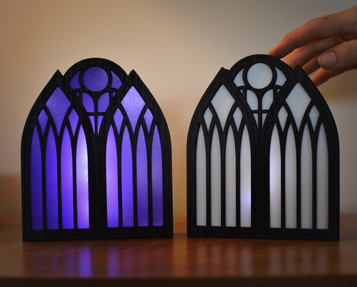 Spooky Window Stained Glass-Style Lamp - Made To Order