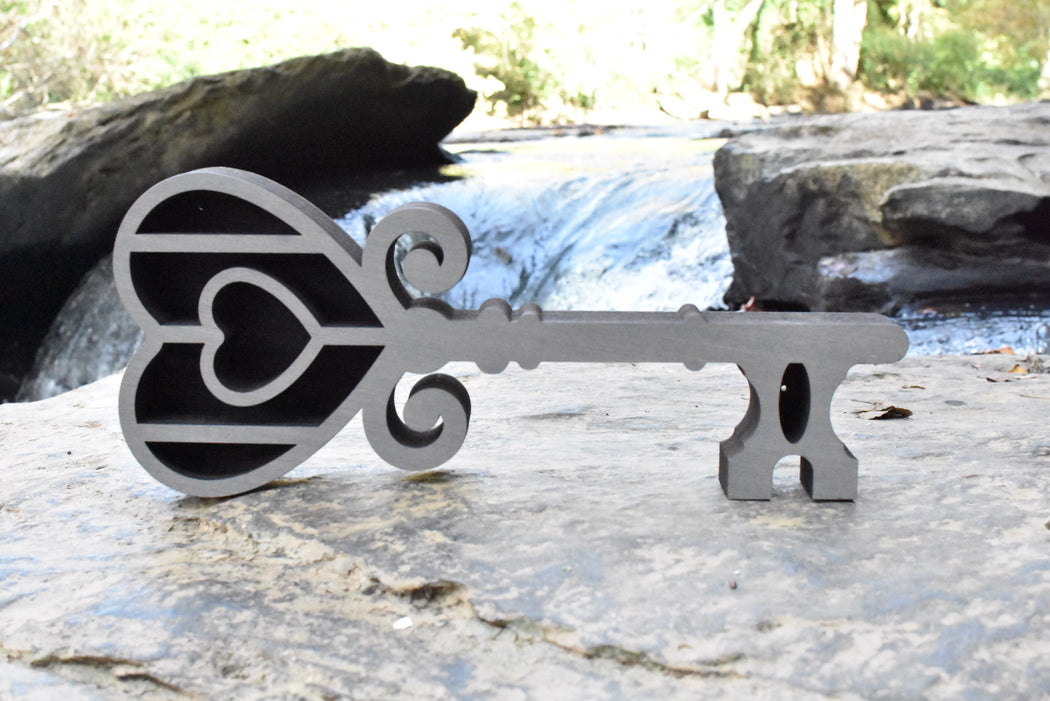 *Made To Order* Heart Key Horizontal Shelf and Wood Carving