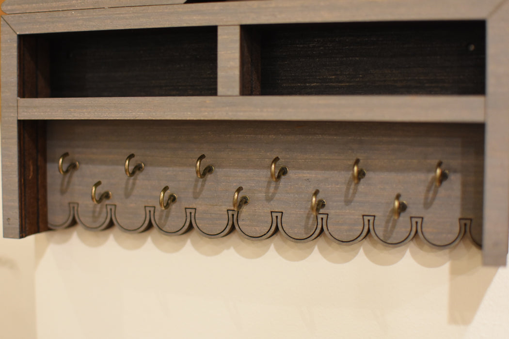 Stretching Cat Jewelry and Key Hook Shelf - Three Colors