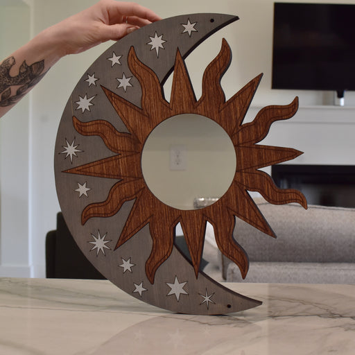 *Made To Order* Sun And Moon Wall Mirror