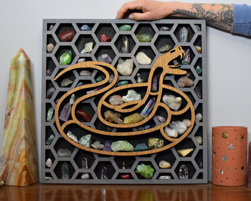 *Made To Order* 3D Snake Crystal Shelf & Wall Hanging