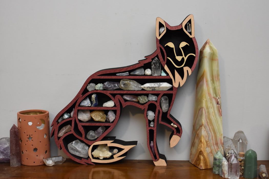 *Made To Order * Dapper Fox Shelf and Wood Carving