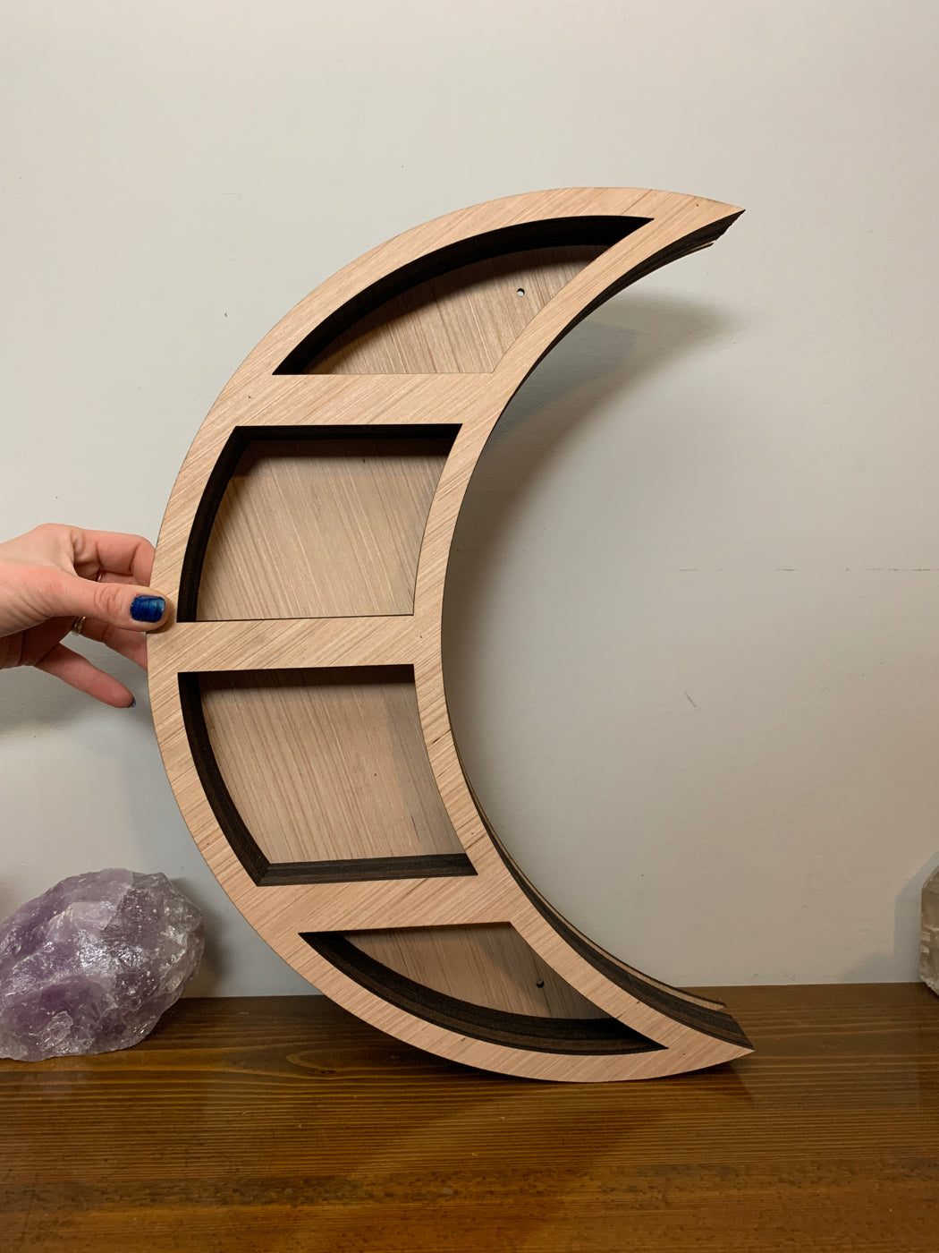 *Made To Order* Unfinished Full Size Crescent Moon Shelf