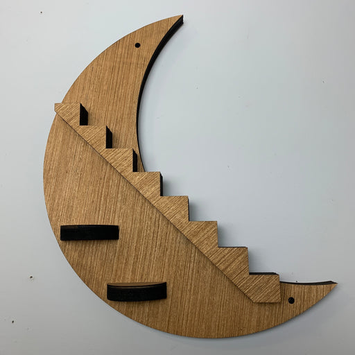 *Made To Order* Dark Or Light Brown Crescent Moon Stair Shelf