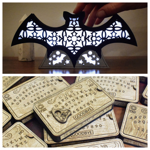 *Ready To Ship!* Moon Phases Batthew Lamp + Ouija Board