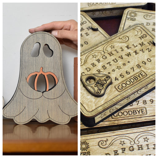*Ready To Ship* Ghosty Paws Pumpkin + Ouija Board Box