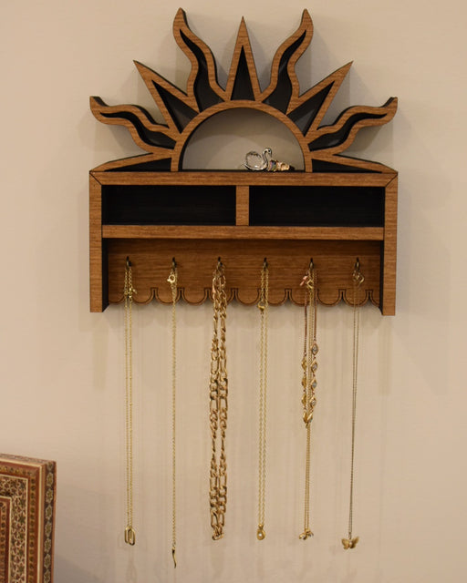 Sun Style Jewelry and Key Hook Shelf
