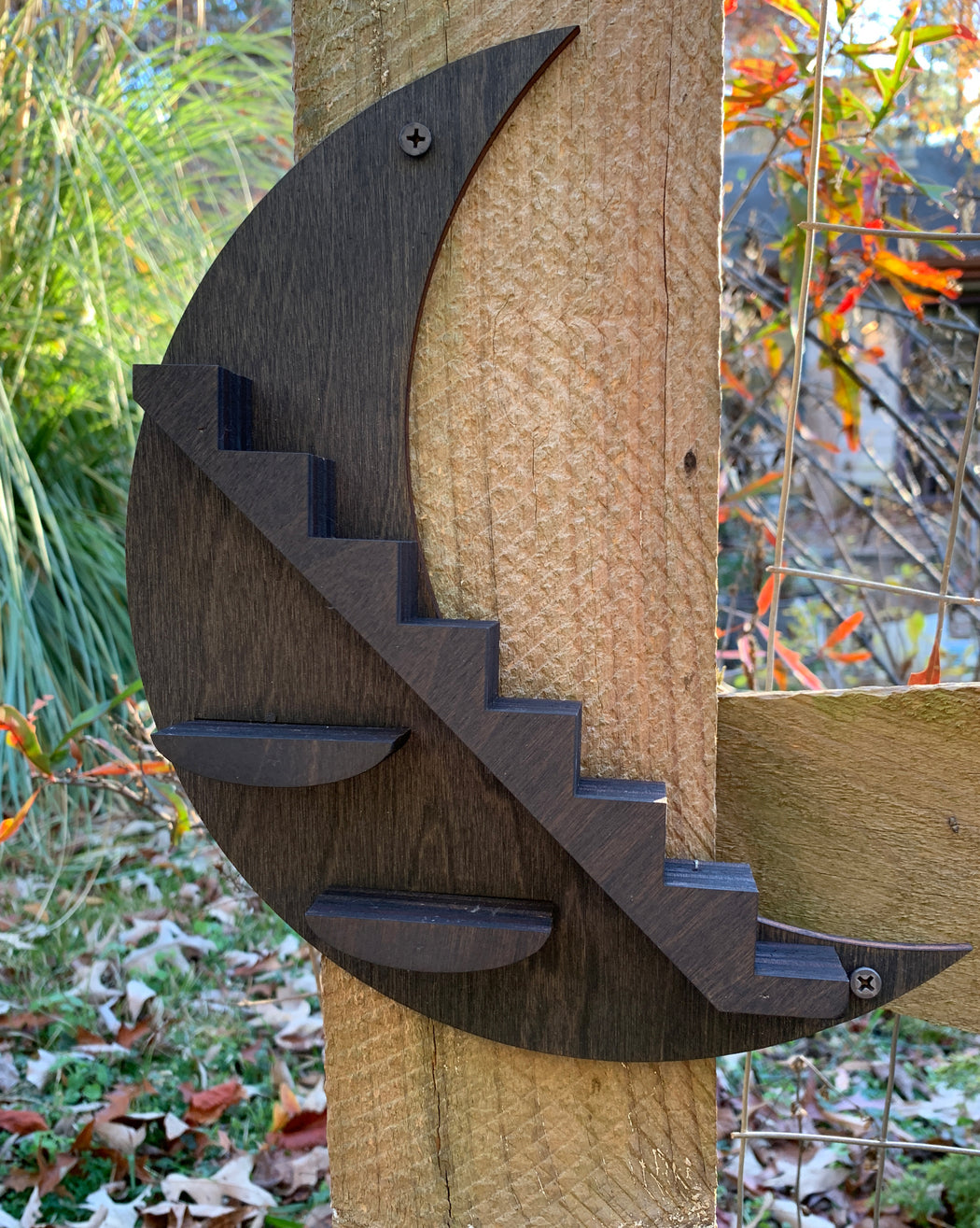 *Made To Order* Petite Brown Crescent Moon Stair Shelf