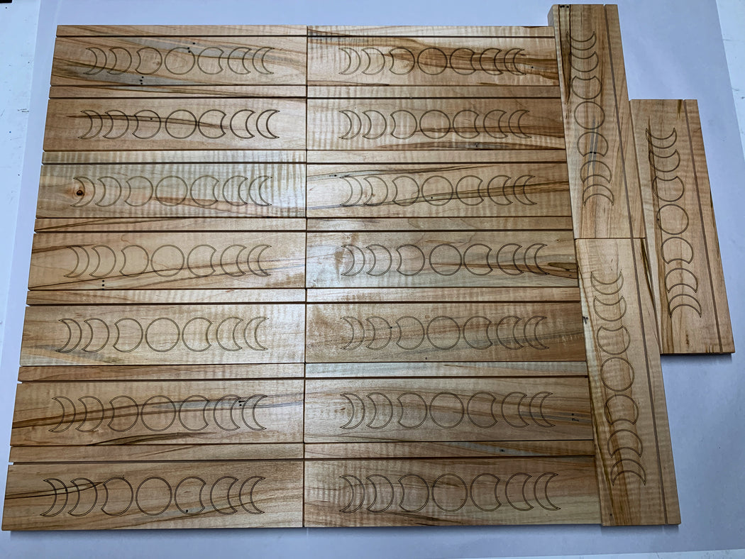 Solid Ambrosia Maple Moon Phases Card Holder