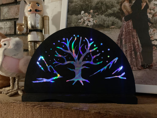 Desktop Sized Tree Scene Luminous Lamp