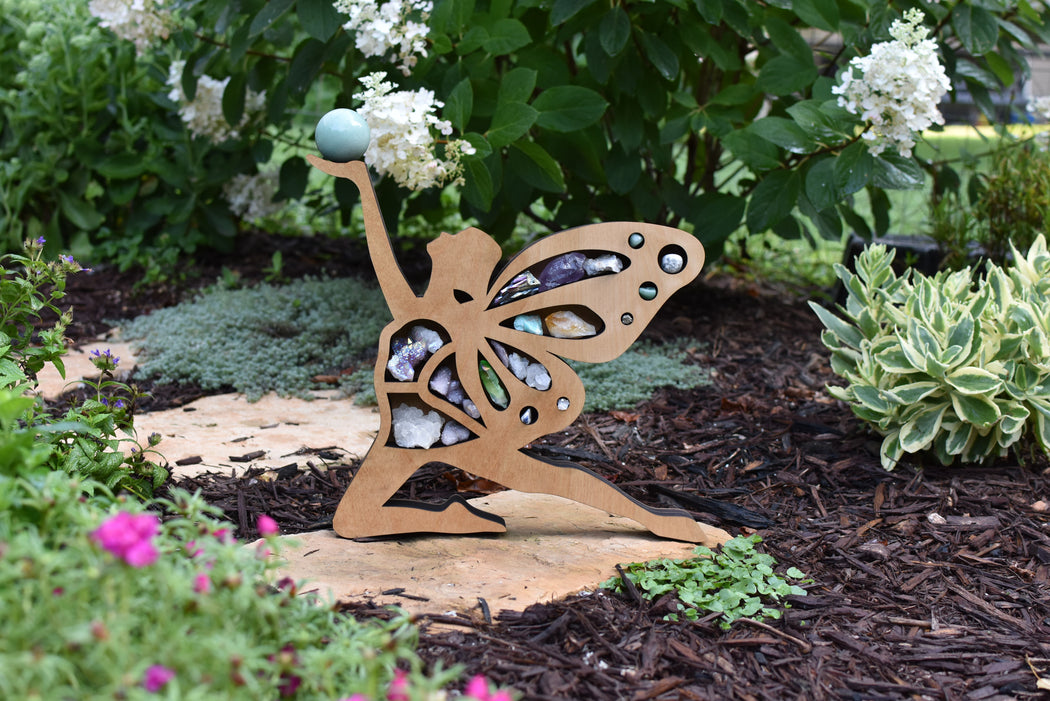 *Made To Order* Almond Light Brown Leaping Faerie Shelf and Wood Carving