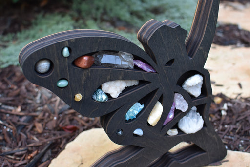 *Made To Order* Dark Brown Leaping Faerie Shelf and Wood Carving