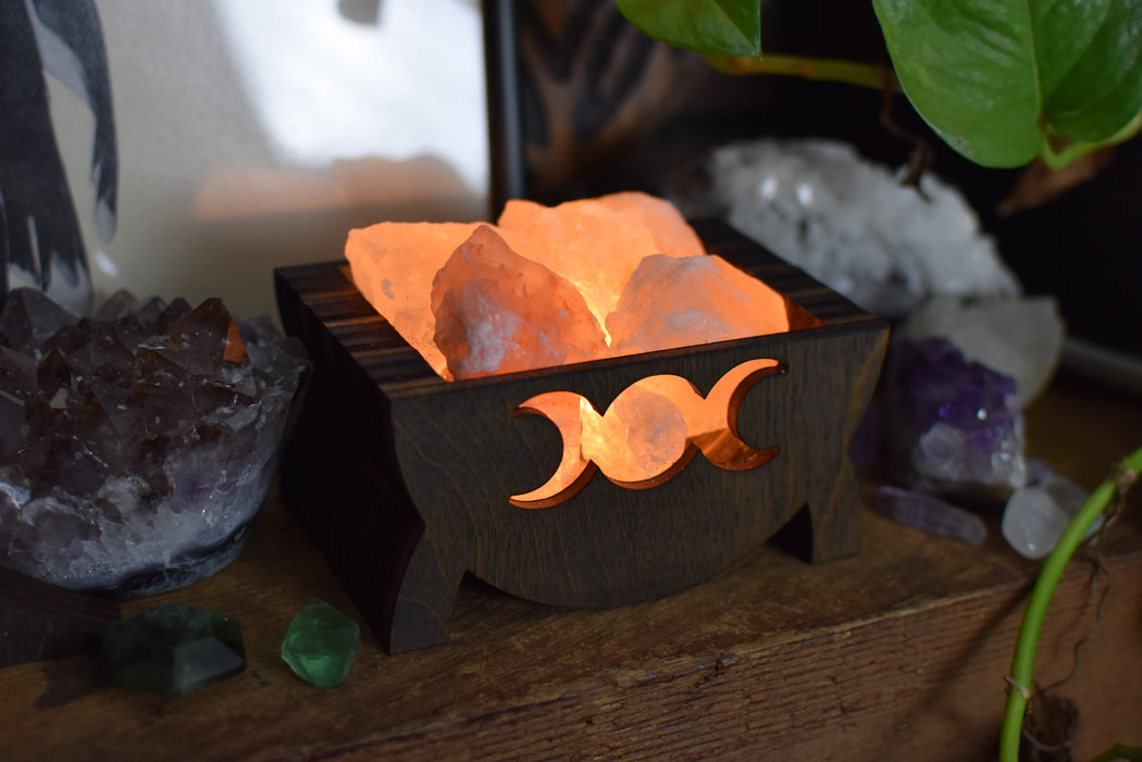 Moon Goddess Salt Lamp - Crystal Shelf Accessory