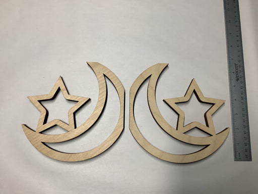 Moon And Star Accent Pair 2pcs - Raw and Unfinished - J. Drew + You