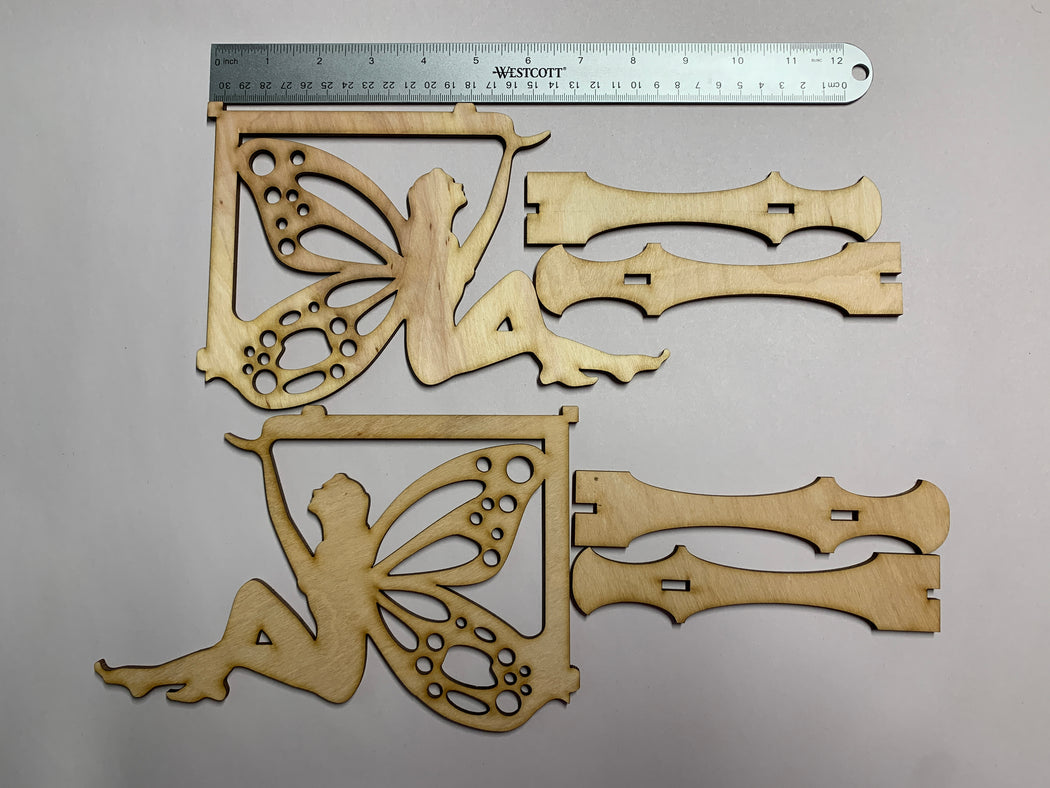 Corbels - Faeries Pair 2pcs - Unassembled, Raw and Unfinished - J. Drew + You