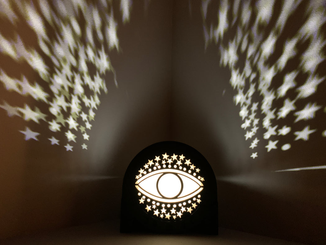 Eye Styled Spilling Galaxy Luminous Lamp