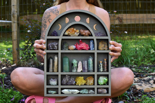 *Made To Order* Grey Moon Phases Apothecary Cabinet